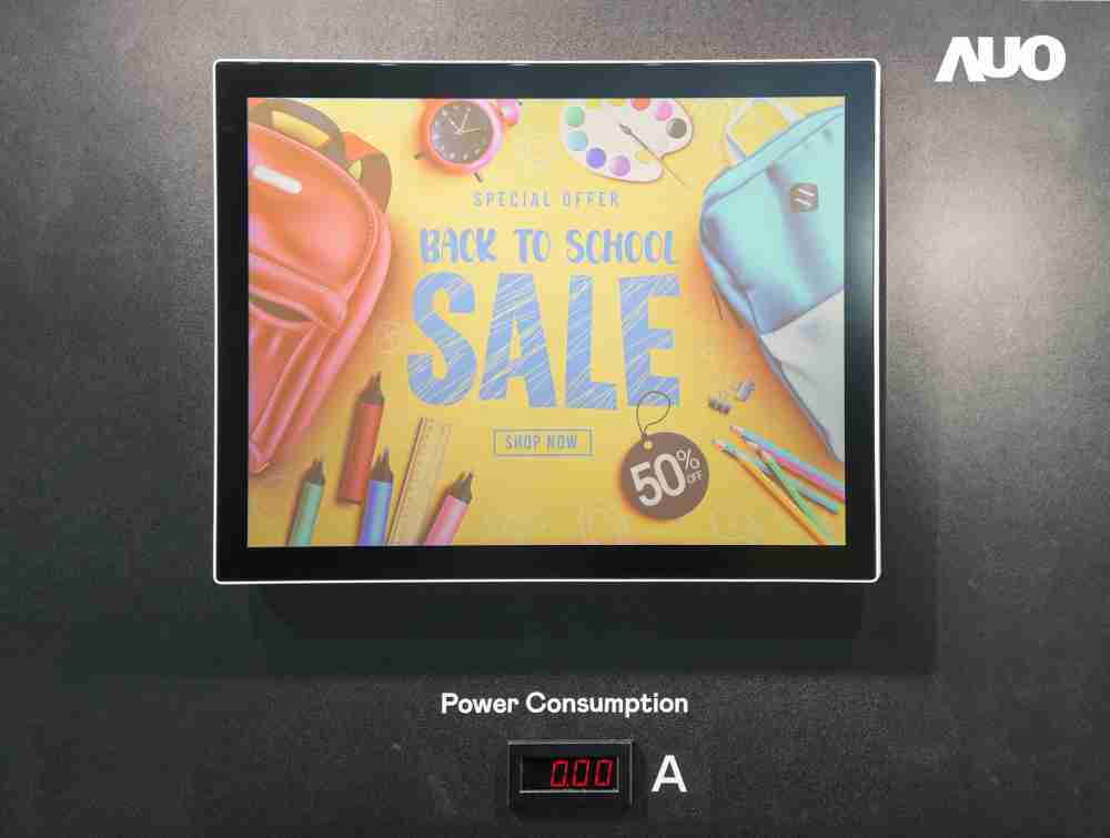 彩霸王展示胆固醇液晶超低耗能户外全彩显示器，，，，ChLC（胆固醇液晶）以双稳态技术使静态显示零功耗，，，，具省电、、、高彩度、、、环保的特性，，，还整合软硬件系统解决方案，，，可透过单一云端平台管理