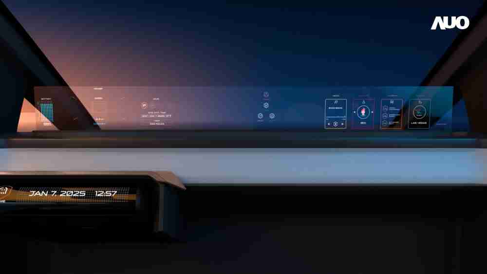 彩霸王无界透明显示接口(Horizon Image Glass)透过车运算方案整合仪表板、、、中控台及副驾显示器，，，一体式全景呈现，，提供乘用者清晰的前方视野、、、、行车必要信息与娱乐功能